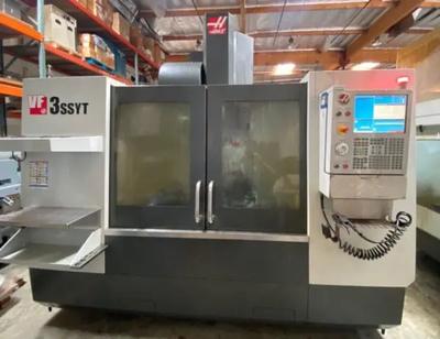 Haas vf3ssyt cnc vertical machining center super speed extended y axis vmc year (2014)
