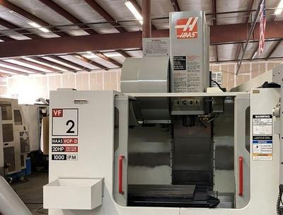 Haas vf 2d cnc vmc w 4th axis pre wire (2004)