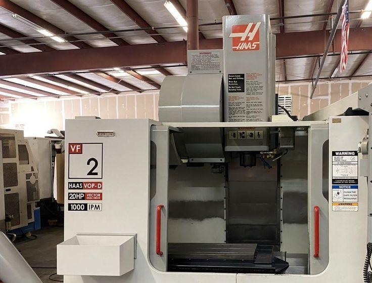 Haas vf 2d cnc vmc w 4th axis pre wire (2004)