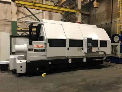 Mazak slant turn 60nx 300u cnc lathe mazatrol pc fusion 640t 36 swing 122 centers 10 bore 15 position turret 60 hp 25 118 travels tailstock coolant chuck options available (2000)